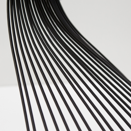 Masuta Ray metal/sticla, negru, 54x35 cm [2]