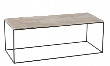 LIVING - Masuta Rectangle, Metal, Argintiu, 110x49.5x41 cm