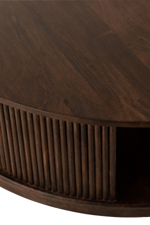 Masuta rotunda Reyi , Lemn, Maro, 120.5x120.5x36 cm [2]