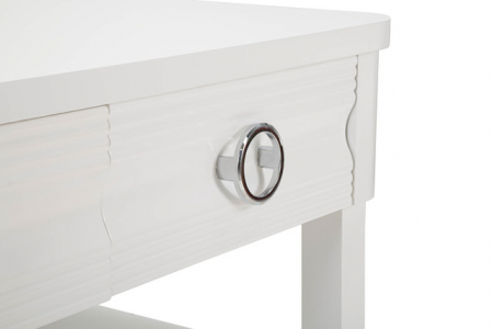 Masuta Shine, Lemn/MDF/Metal, Alb, 47x90x60 cm [6]