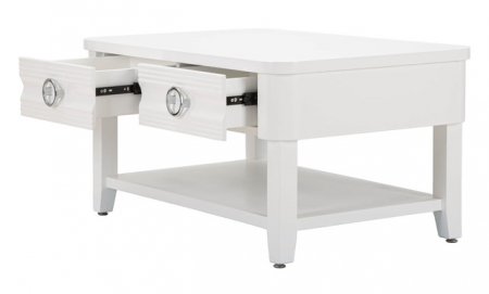 Masuta Shine, Lemn/MDF/Metal, Alb, 47x90x60 cm [3]