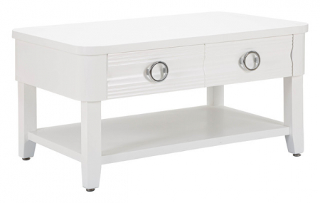Masuta Shine, Lemn/MDF/Metal, Alb, 47x90x60 cm [1]