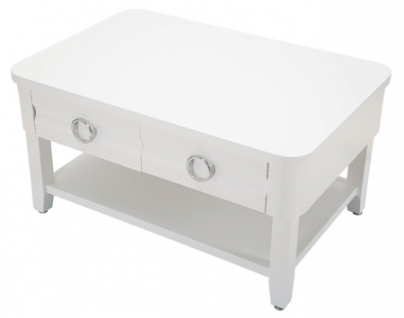 Masuta Shine, Lemn/MDF/Metal, Alb, 47x90x60 cm [5]