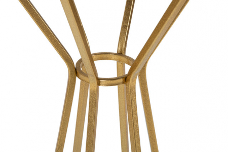 Masuta Simple New, Fier/MDF/Oglinda, Auriu, 80x40x40 cm [3]