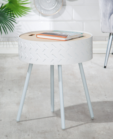 Masute - Masuta Storage, MDF, Alb, 45.5 cm