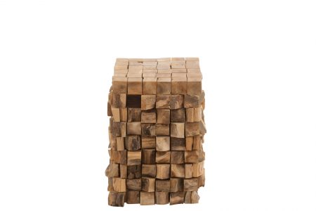 Masuta/Taburet Pieces, Lemn, Maro, 30x30x45 cm [1]