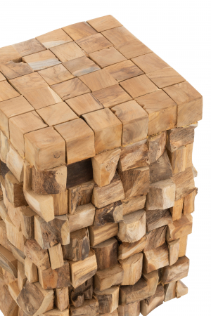 Masuta/Taburet Pieces, Lemn, Maro, 30x30x45 cm [3]