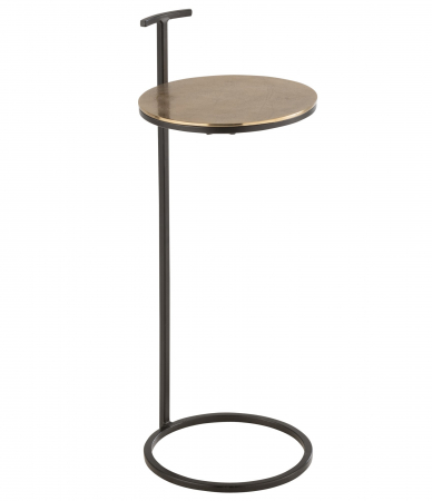 Masute - Masuta Toni, Metal, Auriu, 25.5x25x65.5 cm
