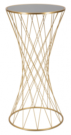 Masuta Tower, Fier/MDF/Oglinda, Auriu, 100x50x50 cm [1]