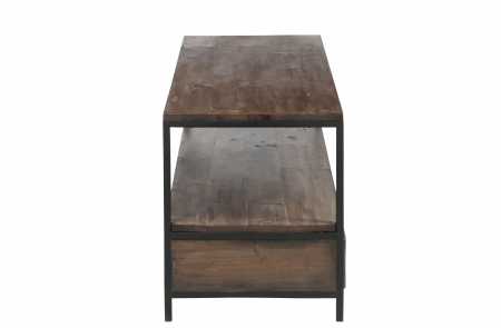 Masuta de cafea, Lemn/metal, Negru/Maro, 120x50x60.5 cm [3]