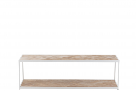 Masuta Zigzag, Lemn, Alb, 150x40x45 cm [1]