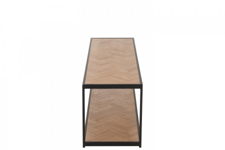 Masuta Zigzag, Lemn, Negru, 150x40x45 cm [2]