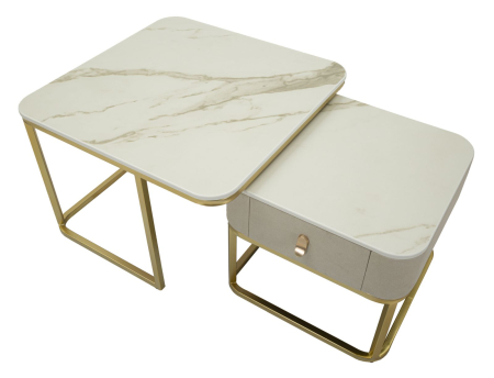 Masute de cafea Beauty, Set 2, 70x70x48-50x50x43,5 cm [3]