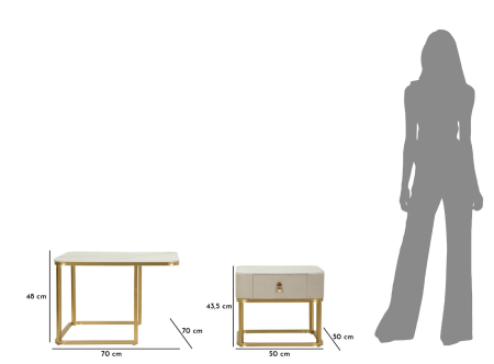 Masute de cafea Beauty, Set 2, 70x70x48-50x50x43,5 cm [8]