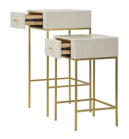 Mese inalte patrate, Cristy set de 2, ø 45x90-40x70 cm [2]