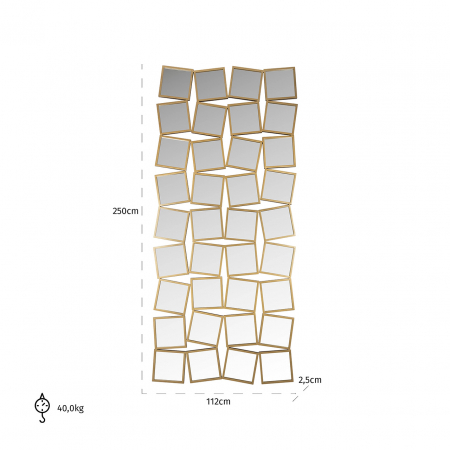 Oglinda Badia auriu 259x112 cm [3]