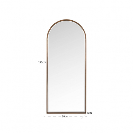 Oglindă Maylinn (Auriu periat), Dims: 190.0 x 80.0 x 4.0 cm [2]
