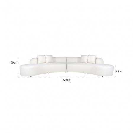 Modul canapea Grayson pe dreapta, bej,  210 cm [7]
