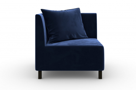 Modul de colt Tina, Albastru petrol, 88x82x88 cm [2]