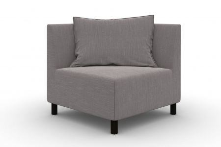 LIVING - Modul de colt Tina, Gri, 88x82x88 cm