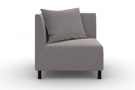 Modul de colt Tina, Gri, 88x82x88 cm [2]