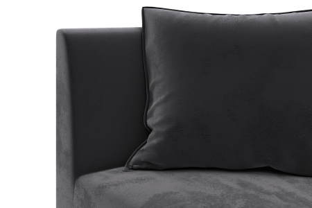 Modul de colt Tina, Gri inchis, 88x82x88 cm [4]
