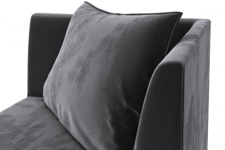 Modul de colt Tina, Gri inchis, 88x82x88 cm [5]