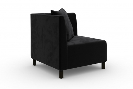 Modul de colt Tina, Negru, 88x82x88 cm [3]