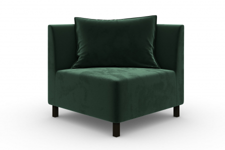 SALE % - Modul de colt Tina, Verde inchis, 88x82x88 cm