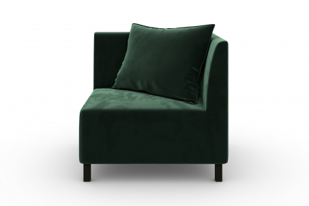 Modul de colt Tina, Verde inchis, 88x82x88 cm [1]