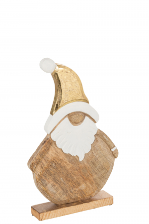 Mos Craciun Santa, Lemn, Natural, 24x2.5x40 cm [0]