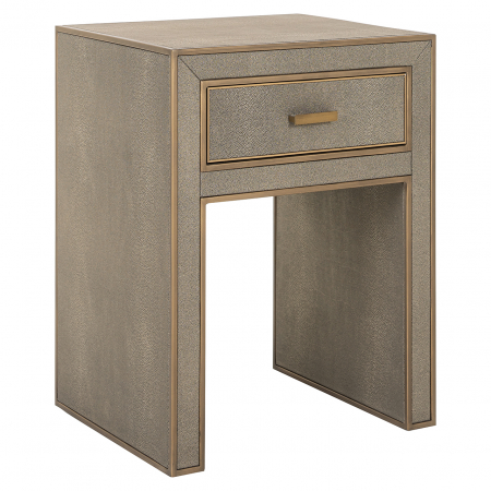 DORMITOR - Noptieră Bloomville cu 1 sertar, sticlă (maro), Dims: 66.0 x 51.0 x 42.0 cm