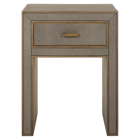 Noptieră Bloomville cu 1 sertar, sticlă (maro), Dims: 66.0 x 51.0 x 42.0 cm [1]