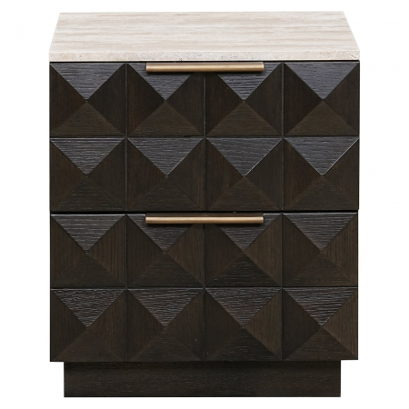 Noptiera Claremont 2-sertare (Maro) [3]