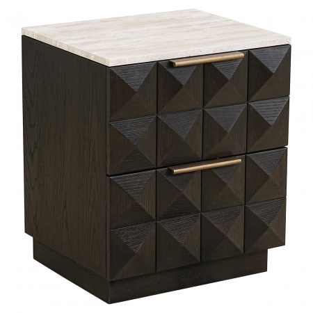 DORMITOR - Noptiera Claremont 2-sertare (Maro)