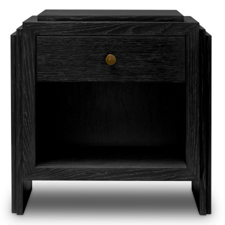 Noptiera ArtDeco furnir stejar gri carbune [2]