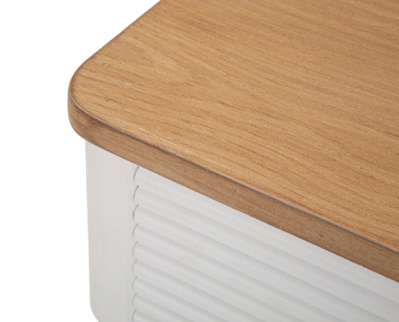 Noptiera Matera, Lemn/MDF/Fier, Alb/Maro, 62x45x32 cm [6]