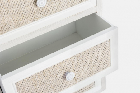 Noptiera Montiel, Lemn, Alb, 38x30.5x72.5 cm [2]