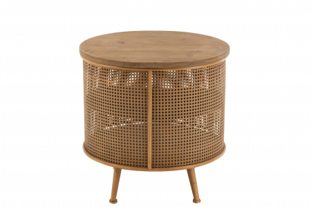 Noptiera Round, Metal, Maro, 60x60x59 cm [3]