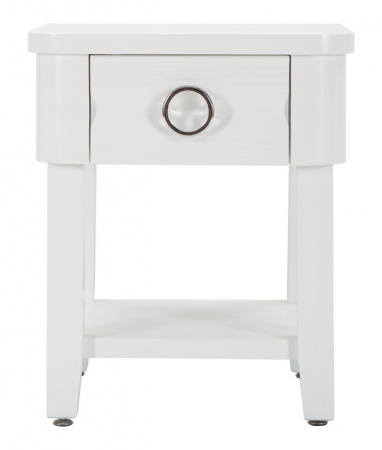 Noptiera Shine, Lemn/MDF/Metal, Alb, 54x45x40 cm [2]