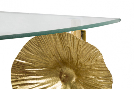 Noptiera Tisty, Fier/Sticla, Auriu, 40x60x30 cm [3]