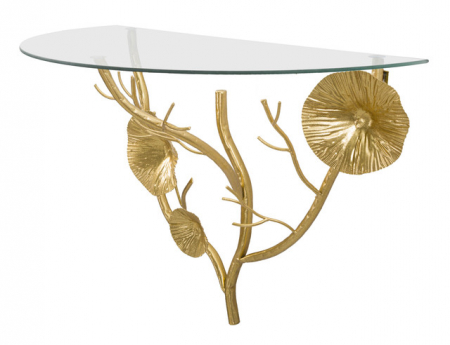 Noptiera Tisty, Fier/Sticla, Auriu, 40x60x30 cm [6]