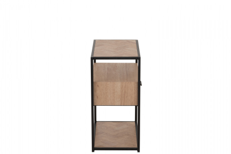 Noptiera Zigzag, Lemn, Negru, 50x30x61 cm [3]