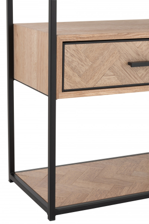 Noptiera Zigzag, Lemn, Negru, 50x30x61 cm [5]