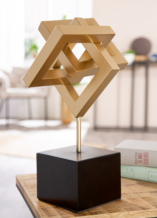 Obiect de decor, Connect, Metal, auriu, PU 1, L. 21 cm, L. 23 cm, H. 40 cm [3]
