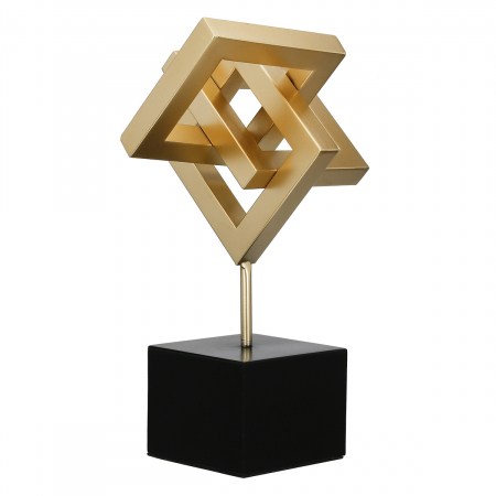 SALE % - Obiect de decor, Connect, Metal, auriu, PU 1, L. 21 cm, L. 23 cm, H. 40 cm