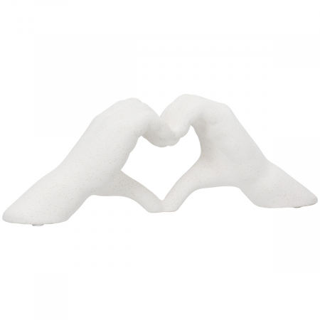 Obiect de decor, Inimă, pătat, Ceramica, crem, PU 4, L. 7 cm, L. 31 cm, H. 11 cm [1]
