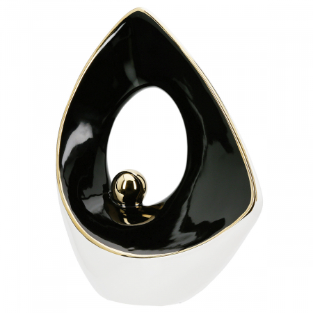 SALE % - Obiect de decor, Inside, Ceramica, alb, PU 2, L. 10 cm, L. 18,5 cm, H. 22 cm