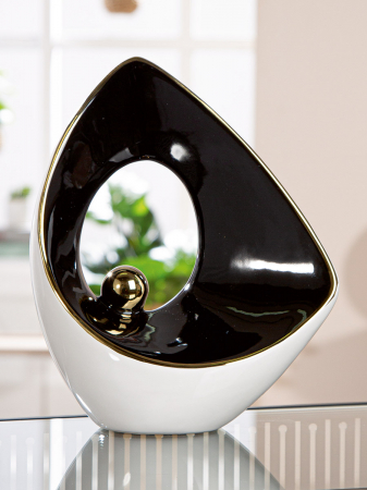 Obiect de decor, Inside, Ceramica, alb, PU 2, L. 10 cm, L. 18,5 cm, H. 22 cm [2]