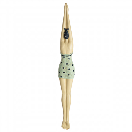 Obiect de perete, Femeie, Rășină sintetică, albastru, alb, PU 2, 2 asortate, L. 5 cm, l. 8 cm, H 63 cm [1]
